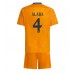 Real Madrid David Alaba #4 Bortedraktsett Barn 2024-25 Korte ermer (+ Korte bukser)